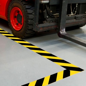 Banda marcare protectie, 2 culori, 3M 766i vinil, galben negru, 50mm x 33m 70006299831 - Img 2