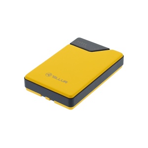 Baterie externă Tellur 10000mAh, USB-C + Lightning cabluri incorporate, QC3.0, PD, galben - Img 1
