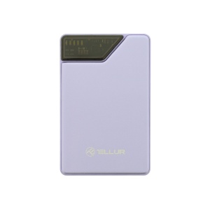 Baterie externă Tellur 10000mAh, USB-C + Lightning cabluri incorporate, QC3.0, PD, mov - Img 2