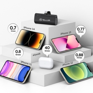 Baterie externă Tellur PD203 5000mAh, QC3.0 18W + PD20W, Lightning, negru - Img 10