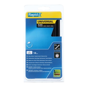 Baton silicon profesional Rapid Universal negru, O12mm x 190mm, baza EVA, 14 buc blister 5000211