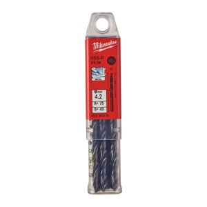 Burghie HSS Roluite pentru metal - DIN 338 - Milwaukee Ø 4.2x43x75 mm - set 10 buc - Img 2