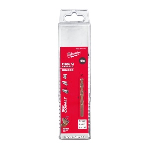 Burghie RED COBALT pentru metal - DIN 338 Milwaukee Ø 10.2x87x133 mm - set 5 bucati - Img 2