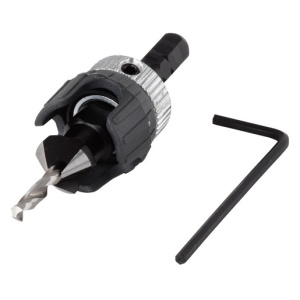 Burghiu de centrare cu zencuitor si opritor de adancime Wolfcraft 2544000, diametru D 3.2-12mm - Img 1