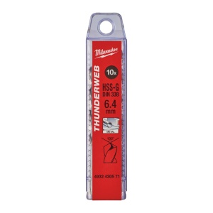 Burghiu metal MILWAUKEE THUNDERWEB - DIN 338 Ø 6.4x63x101 mm - set 10 buc - Img 2
