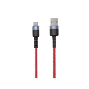 Cablu Tellur Type-C cu LED, 3A, nailon, 1.2m, roșu - Img 5
