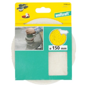 Calota de lustruit Wolfcraft 3166000, lana de miel, 150 mm cu scai - Img 3