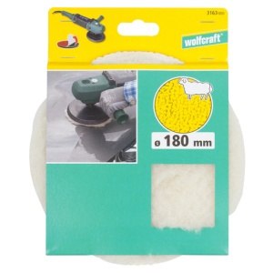 Calota lustruire Wolfcraft 3163000, lana miel, 180 mm cu scai - Img 3
