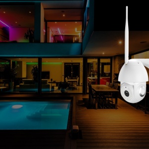 Cameră exterior WiFi Tellur Smart, 3MP, UltraHD, Autotracking, PTZ, Alb - Img 4
