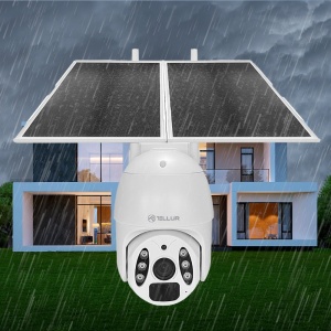 Cameră solară WiFi Tellur Smart, P&T, 3MP, 2K UltraHD, PIR, panou solar 20W, Alb - Img 6