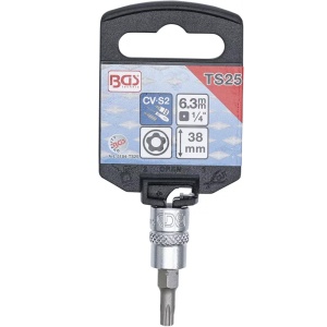 Capat cheie tubulara BGS 1/4" cu varf TorxPlus cu gaura 5 colturi, TS25 - Img 2
