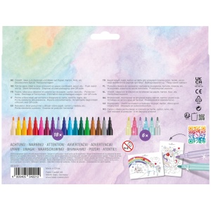 Carioca unicorni Faber-Castell 18 + 6 culori /set - Img 3
