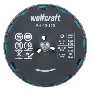Carota de taiere reglabila Wolfcraft 5978000, dimensiune reglabila fara trepte, intre D45-130 mm adancime de taiere 30 mm, prindere triunghiulara - Img 5