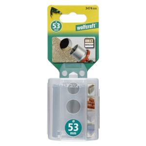 Carota diamantata Wolfcraft 3474000, D 53 mm, lungime activa 55 mm - Img 2