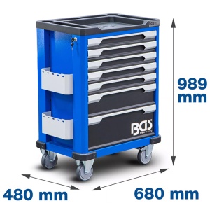 Carucior pentru scule BGS 7 sertare 680x480x989 mm - Img 7