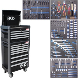 Carucior pentru scule "Profi Standard Maxi", 8 sertare, cu 263 scule - Img 1