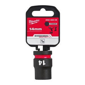 Cheie tubulara de impact 1/2" MILWAUKEE SHOCKWAVE™ IMPACT DUTY 14 mm L38mm - Img 2
