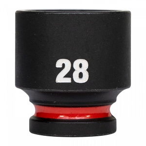 Cheie tubulara de impact MILWAUKEE 1/2" SHOCKWAVE™ IMPACT DUTY 28 mm L42mm - Img 1