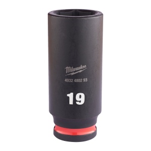 Cheie tubulară de impact MILWAUKEE SHOCKWAVE™ IMPACT DUTY, 3/8" IMPACT SOCKET DEEP 19mm L65mm - Img 1