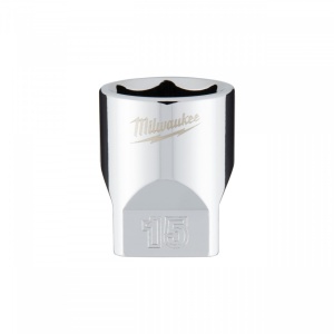 Cheie tubulară Milwaukee 1/4, sistem metric, scurtă - 15mm