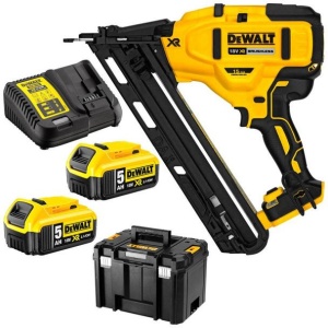 Ciocan de batut cuie Dewalt DCN650P2 cu 2 acumulatori Li-Ion 18 V/5.0 Ah, cuie 1.8 / 32 - 63 mm, capacitate magazie 110 buc, valiza de transport - Img 2