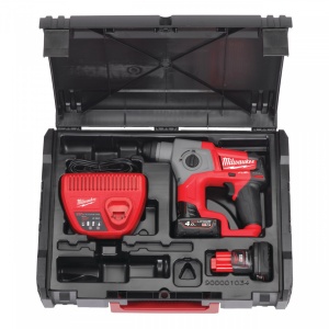 Ciocan rotopercutor SDS-plus subcompact M12 FUEL™ Milwaukee M12 CH-402X, alimentare Cu acumulator - echipat