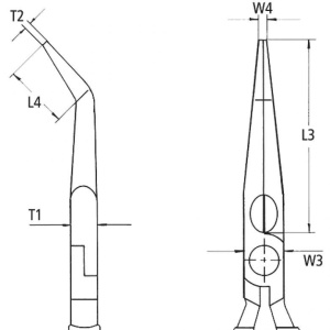 Cleste cu cioc lung indoit, KNIPEX, 200 mm - Img 6