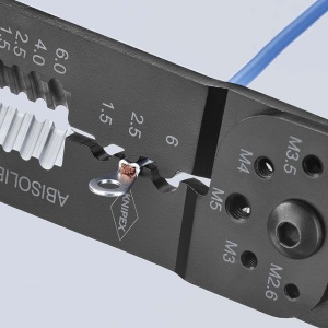 Cleste de sertizare si dezizolat, KNIPEX, 0.5 - 6.0 mmp, 240 mm - Img 4