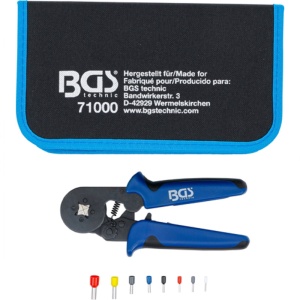 Clește de sertizat ferule BGS 71000, pentru papuci tubulari 0.25 - 10 mm², cu set 1200 ferule 0.5 - 10 mm² - Img 2