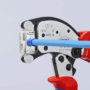 Cleste de sertizat ferule cu autoreglaj, KNIPEX, 0.14 - 16 mm², 200 mm - Img 7