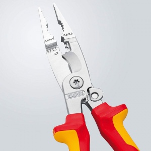 Cleste electrician cu 6 functii, mecanism blocare, izolat 1000 V, KNIPEX, 200 mm - Img 5
