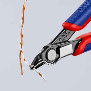Cleste electronica, tais fara fateta, cu clema, cap ingust, KNIPEX, 125 mm - Img 6