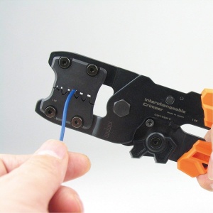 Cleste sertizat multifunctional ultra-precis ENGINNER PAD-13, cap sertizare interschimbabil, 205 mm, fabricat in Japonia - Img 3