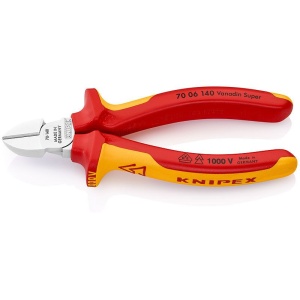 Cleste sfic, cromat, izolata la 1000 V, KNIPEX, 140 mm