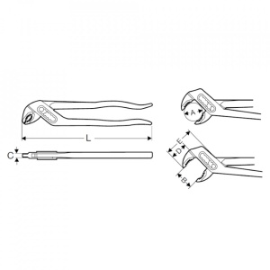 Cleste tip papagal Ř 1", lungime 7", maner izolat - Img 2