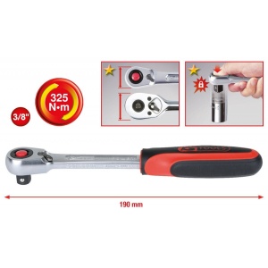 Clichet cu schimbare de direcție 3/8" SlimPOWER, 72 de dinți - Img 2