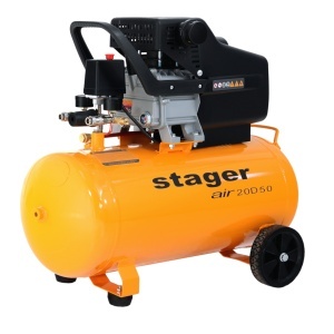 Compresor aer Stager Air 20D50 50L, 8bar, 200L/min, monofazat, angrenare directa - Img 3