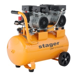 Compresor aer Stager Air 27DS50 50L, 8bar, 270L/min, monofazat, angrenare directa, silentios - Img 2