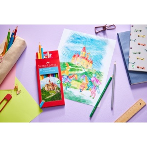 Creioane colorate hexagonale Faber-Castell 12 culori/set - Img 3