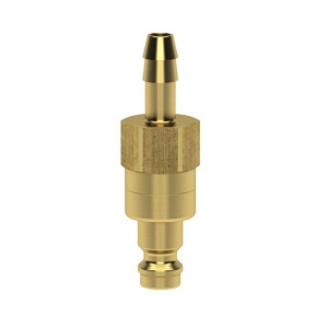 Cupla rapida mini tata Ludecke ESM_4_SAB, DN 5, cu bradut pentru furtun 4 mm, inchidere dubla