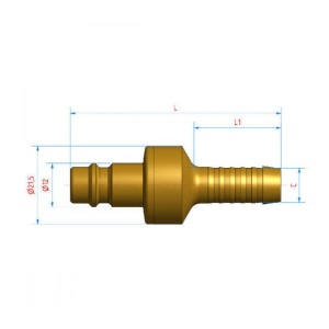 Cupla rapida standard tata Ludecke ES_9_SAB, DN 7.2, bradut 9 mm, inchidere dubla - Img 2