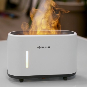 Difuzor aromaterapie Flame Tellur, 240ml, 12 ore, telecomandă, alb - Img 4