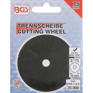 Disc abraziv BGS pentru taiat metal si plastic, 75x10x1,8 mm - Img 2