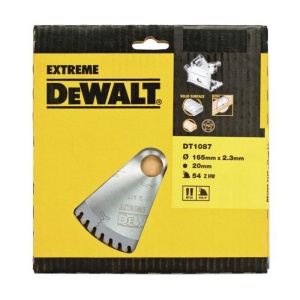 Disc Dewalt DT1087 pentru fierastrau circular, D 165x20x2.3 mm, 54 dinti, pentru taiere extra-fina in lemn, seria Extreme - Img 2