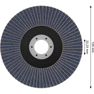 Disc lamelar Bosch profil drept, 125x22.2 mm, granulatie 60 - Img 2