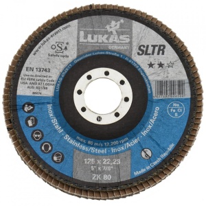 Disc Lamelar pentru Slefuit Metal/Inox 125x22.23 Gr.80