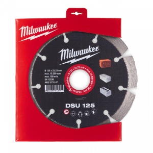 Discuri diamantate DSU Milwaukee, pentru masini de canelat (Diametru interior disc (mm): 22.23, Tip: DSU 125, Diametru disc (mm): 125, Înălțime segment (mm): 10) - Img 2