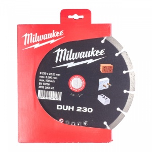 Discuri diamantate DUH Milwaukee, beton armat, pavaj, zidarie (Diametru interior disc (mm): 22.23, Tip: DUH 230, Diametru disc (mm): 230, Înălțime segment (mm): 10) - Img 3