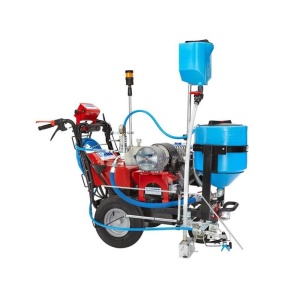 Echipament airless pentru trasat marcaje rutiere Giotto Plus (autopropulsat, 2 pistoale, Gravity 2x30lt) - Larius