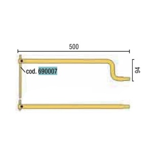 Electrod drept pentru sudura in puncte Telwin 690007 lungime 195 mm